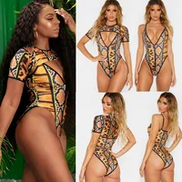 

African Printed One Piece Plus Size Swimwear For Women Bikinis Women Swimwear