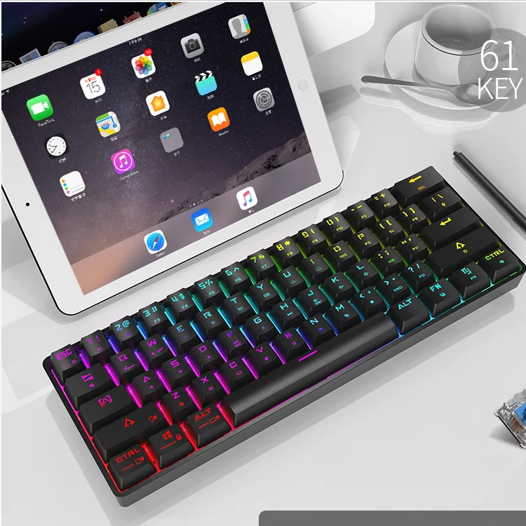 

Cheap Mechanical Keyboard Backlight Gk61 Mechanical Gaming Keyboard Rgb Mechanical Keyboard Gaming, White