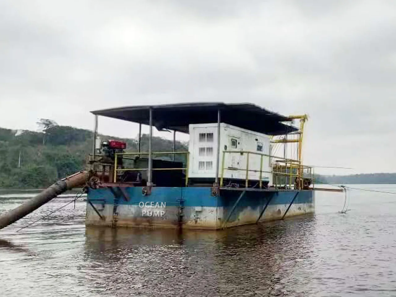 Dredging Platform Boat With Diesel Engine Sand Dredge Pump Set For ...