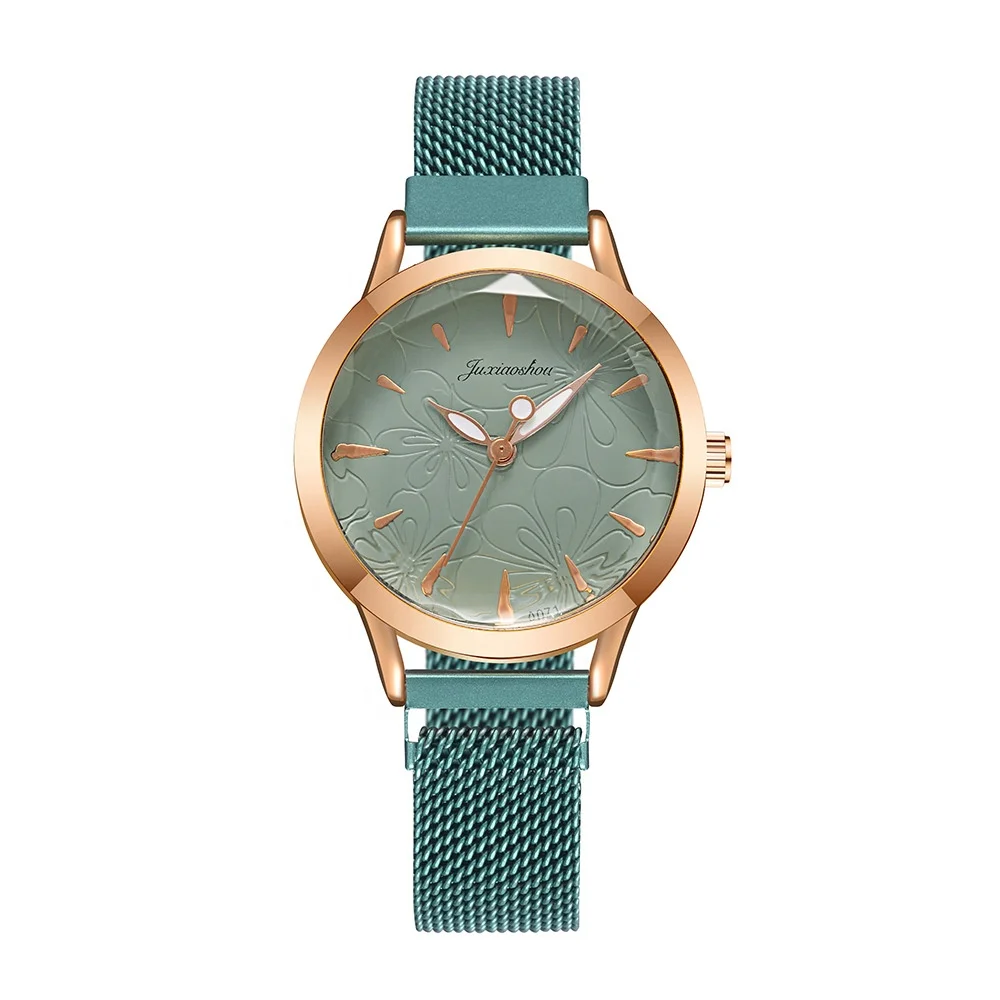 

Hot Fresh Style TW792 Carved Flowers Women Watches Quartz Creative Ladies Hand Watch With Magnetic Band