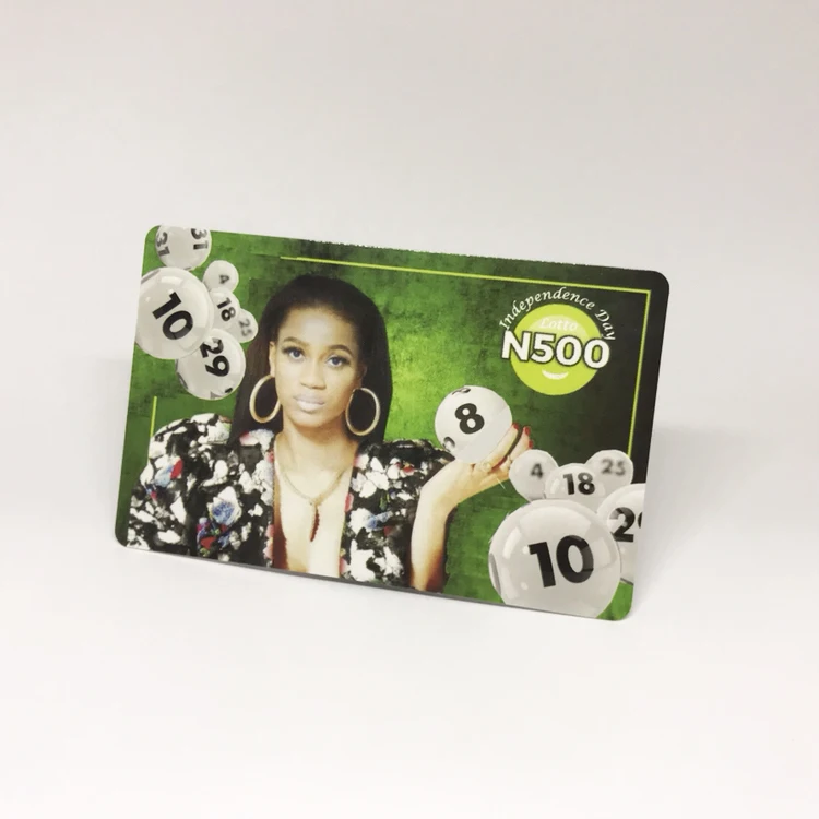 
Paper lottery scratch ticket card 