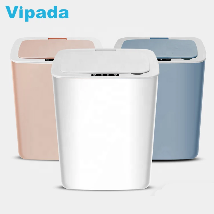 

New Touchless Smart Automatic Trash Can 14 Liter Garbage Waste Bins Induction Trashcan Smart Sensor Automatic Trash Bins