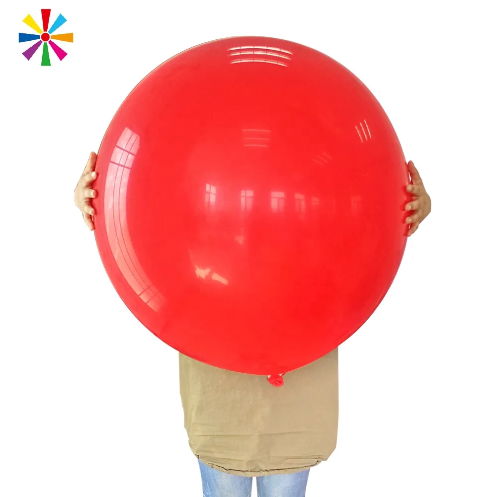 

FENGCHE 36inch Environmental Friendly Flying Air Round 36in Big Latex Matte Red Orange 90 cm Balloon Ballon Ball for Birthday