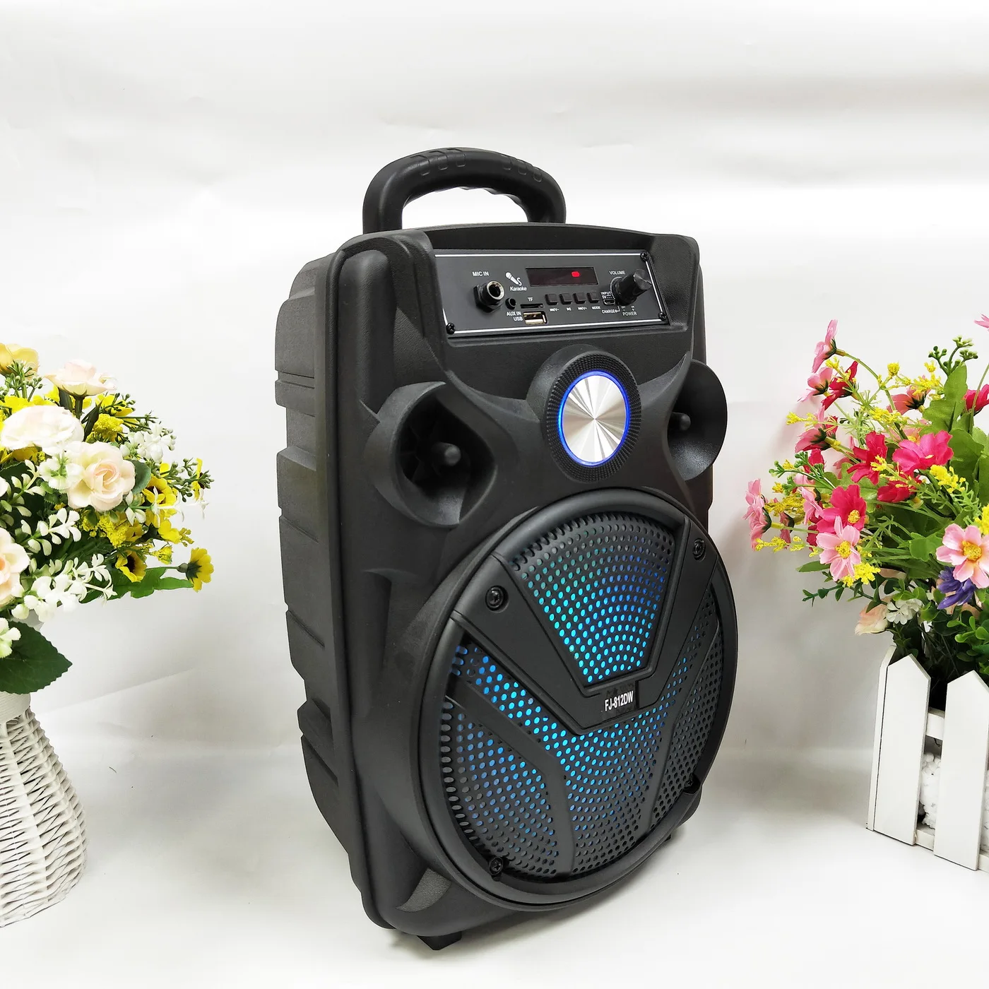 

FJ-812DW Top Selling 8 inch wireless protable speaker rechargeable karaoke speaker