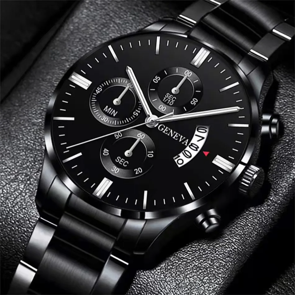 

Men Quartz Chronograph Tachymeter Black Dial 44mm Man Wristwatch Calender Timer Casual Quartz Watches, 15 colors