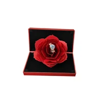 

High Quality Foldable Red Rose Ring Box Jewelry Box Magnetic for Gift