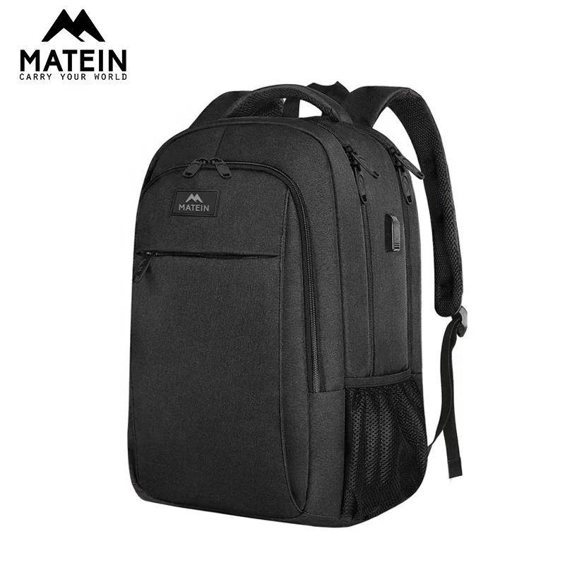 

Business Travel Anti Theft Slim Durable Laptops Backpack with USB Charging Port Water Resistant College School Computer bag