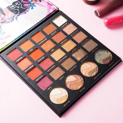 

Private Label Wholesale High Pigment Glitter Matte Pearlyl Highlighter Vegan New Fashion Beauty Eyeshadow Palette
