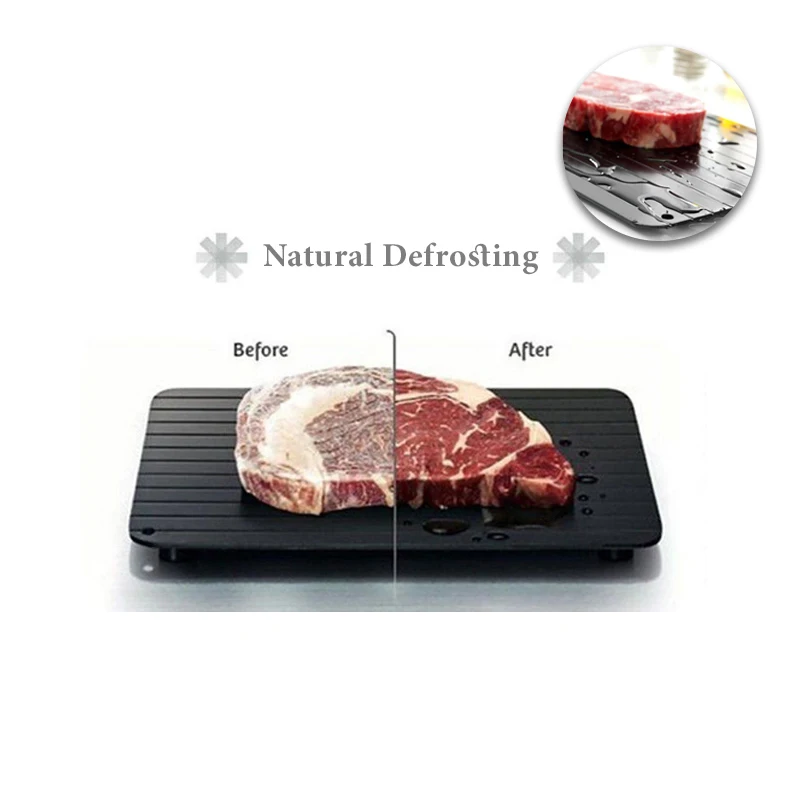 

Hot Sale 2mm 3mm Safest Way Magic Thaw Pad Thaw Master Fast Defrosting Tray Quick Aluminum Defrost Plate Tray