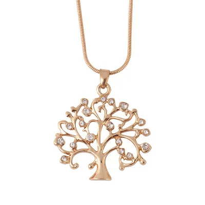 

MIA 2021 top fashion Amazon hot selling map of Africa life tree stainless steel pendant personalized hip-hop necklace, Picture shows