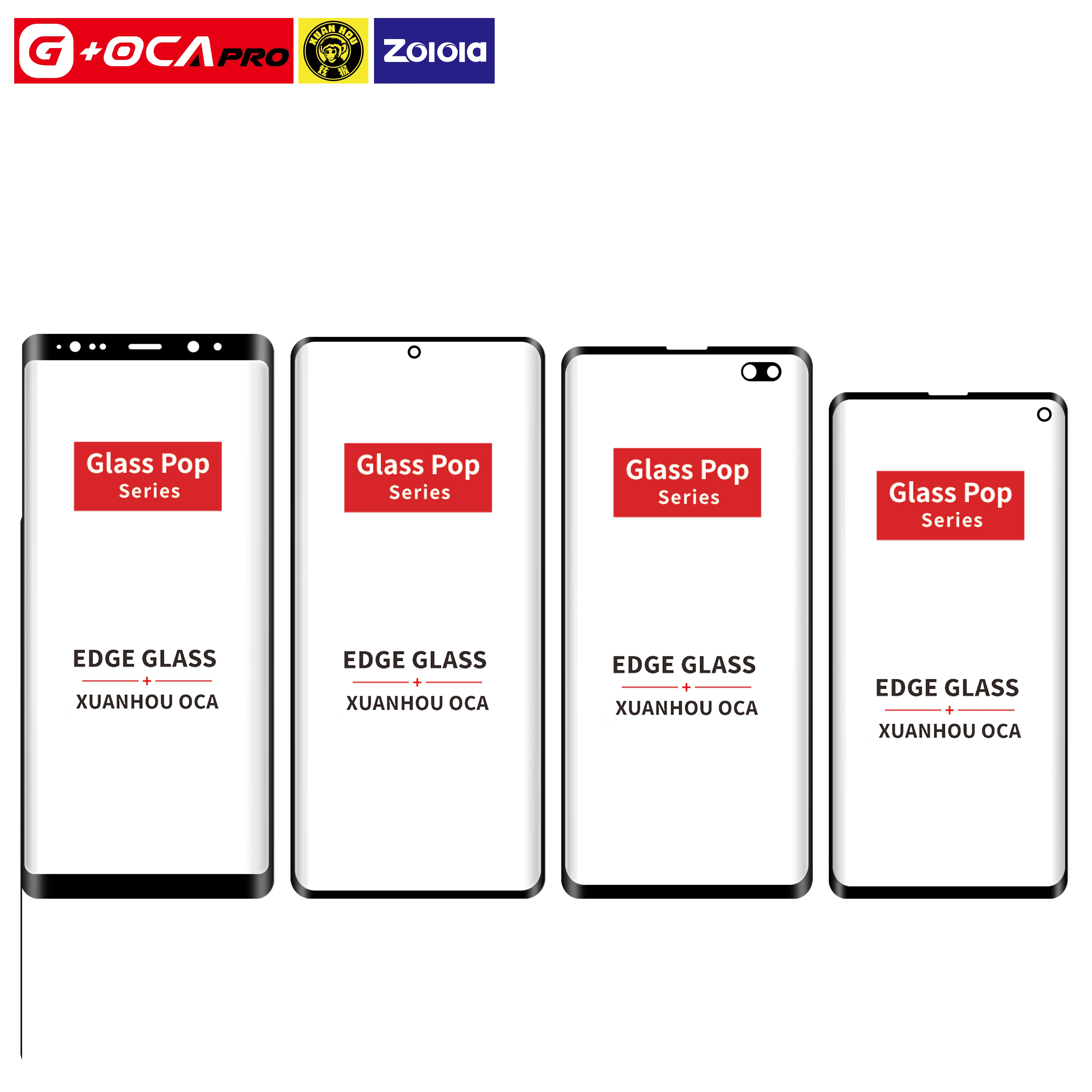 

G+OCA Original Edge Screen Glass With OCA For oneplus 7 Pro oneplus 8 Lcd Display Touch Screen Front Outer Glass Panel Repair