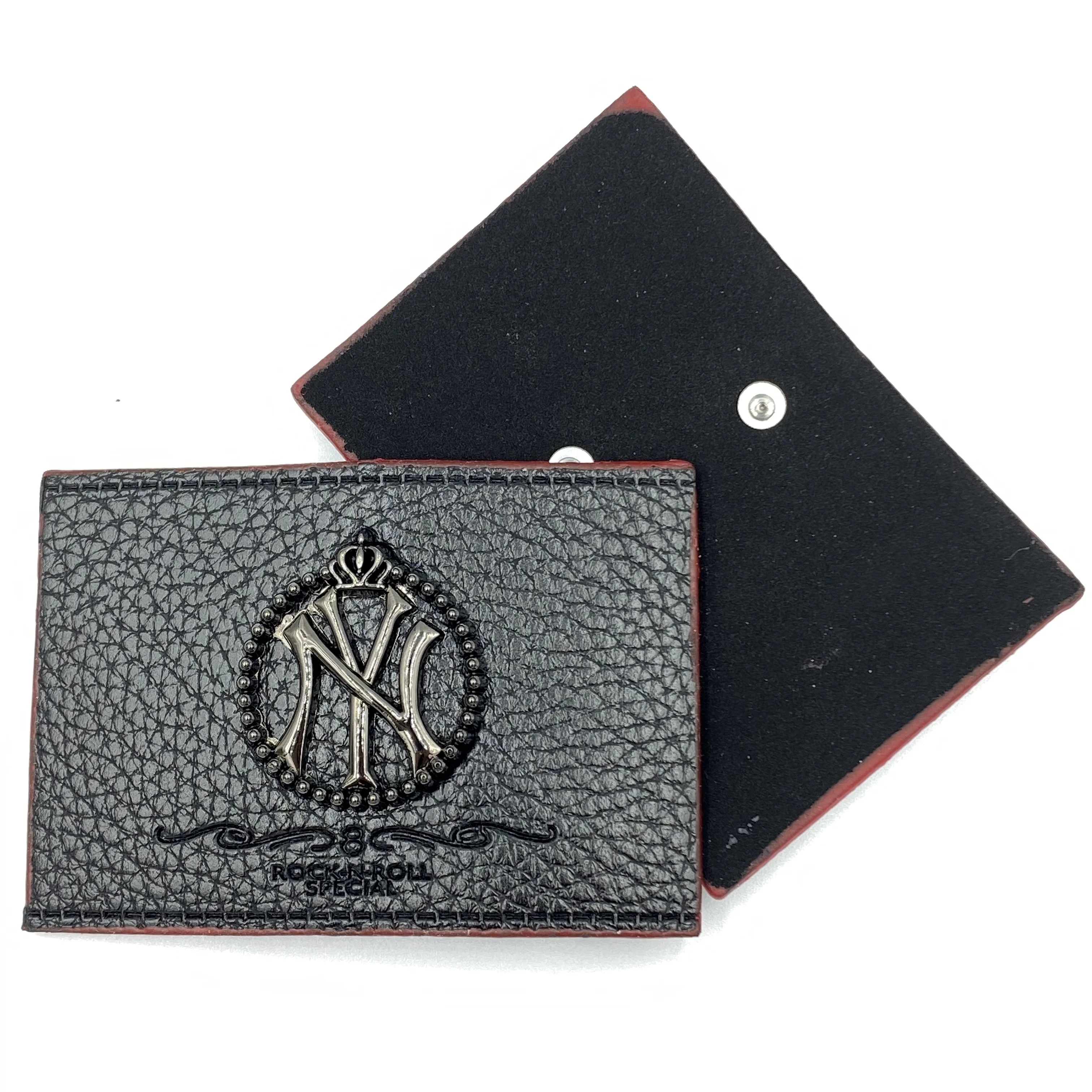 

Cheap custom embossed leather patch personal clothing label with logo, Custom color