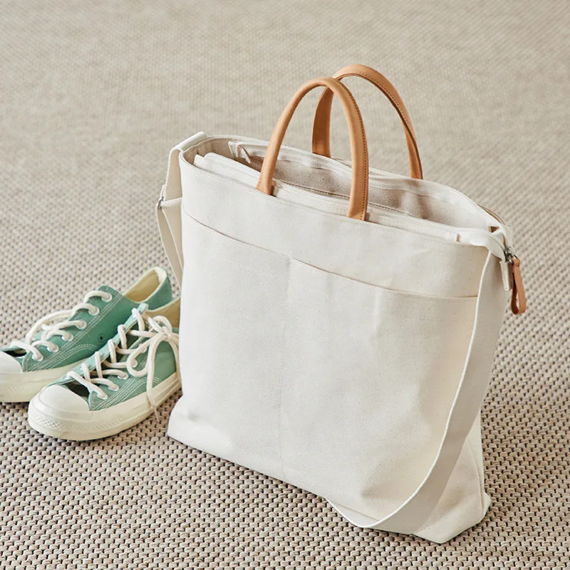 

Custom Pattern Printing Pu Leather Handle Feature Heavy Duty Canvas Tote Bags, Customized color