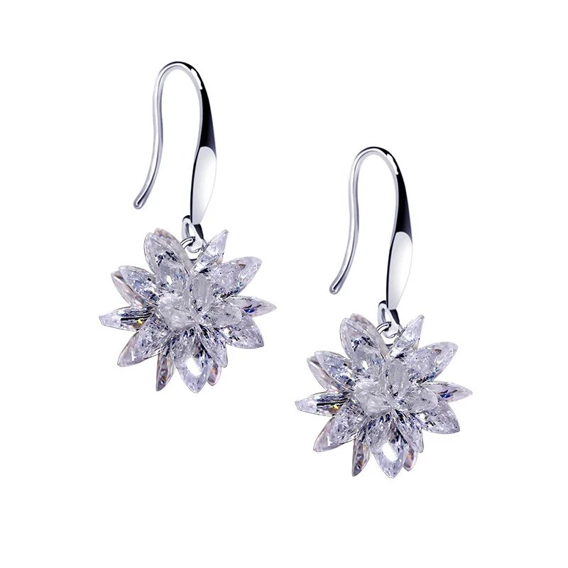 

New Arrival Women Snowflake Freshwater Jewelry Stud Earrings Christmas Gift