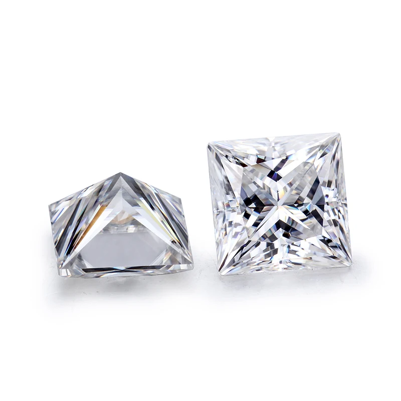 

GRA Certificate Princess cut Moissanite Diamond VVS1 Square shape 5.5x5.5mm 1carat loose gemstone, D e f g h i j