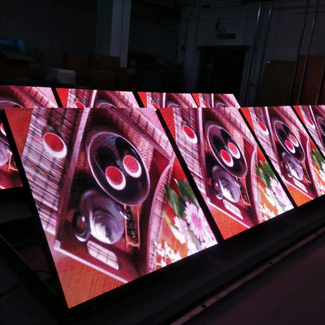 前开led橱柜全彩led屏幕户外视频广告板p6 led显示屏