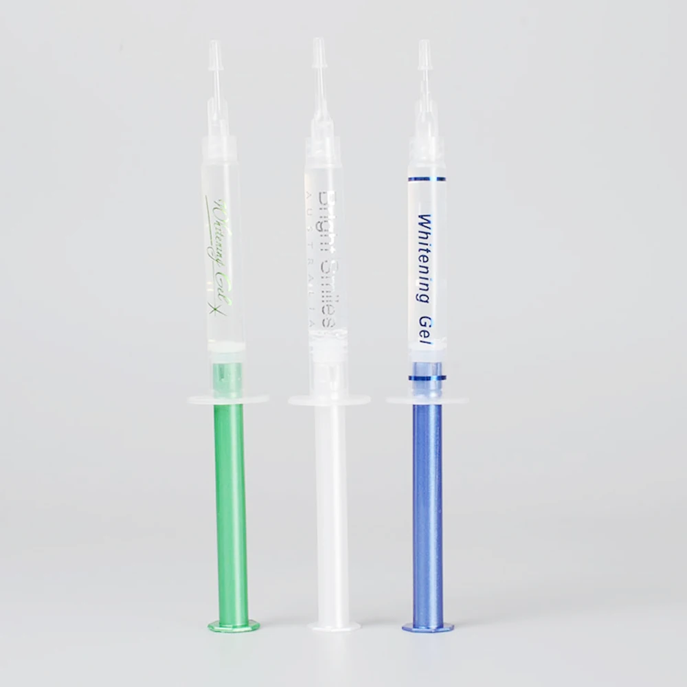 

35% CP HP peroxide pap non peroxide customize 3ml Teeth Whitening Gel syringe with private logo