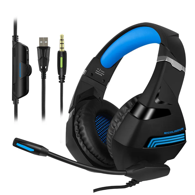 

Computer Cable With Detachable And Mic Gamer Led Headphone For Headphones Gaming Wired Headset