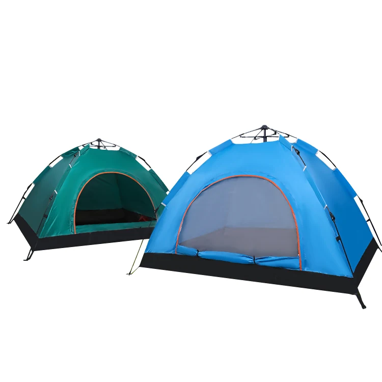 

Zhoya Hot Selling 3-4 Person Tents Folding Outdoor Pop Up Waterproof Camping Tent, Blue/dark green