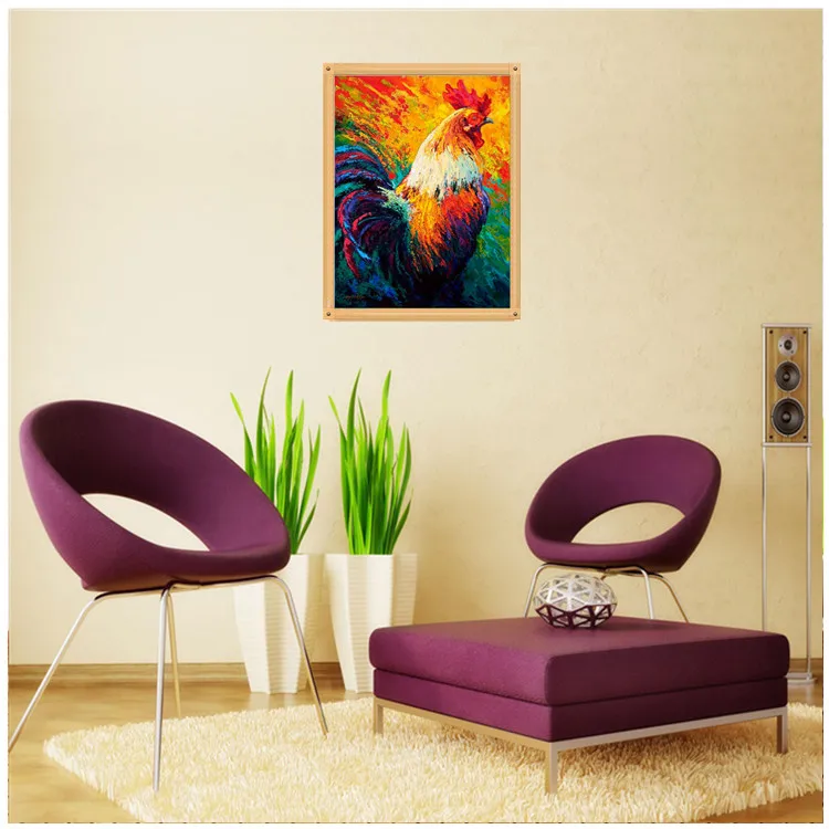 
Best selling custom round diamond painting big cock style 5D Diy diamond painting home decoration animal wholesale 