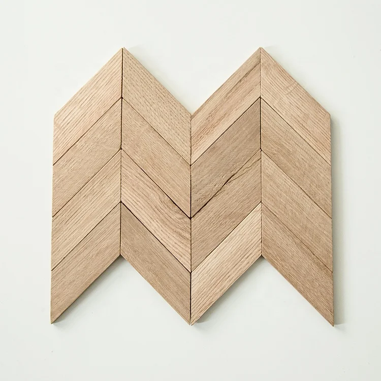 MUMU Brick Wooden 3D Slatted Interinal Mosaic Table Wall Solid Wood Panels Decorative Wall Wood Mosaic