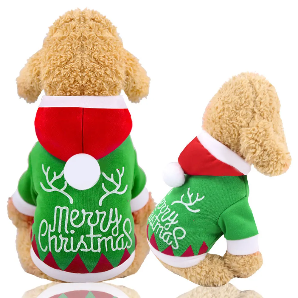 

Christmas pet clothes for Dog Costume Christmas Pet Dog Clothes Winter Hoodie Coat christmas pet clothes, As pic