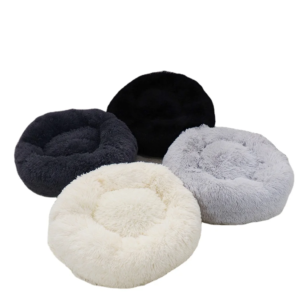 

Super Soft cat Bed Round Washable Long Plush Dog Kennel Cat House Velvet Mats Sofa For Dog bed