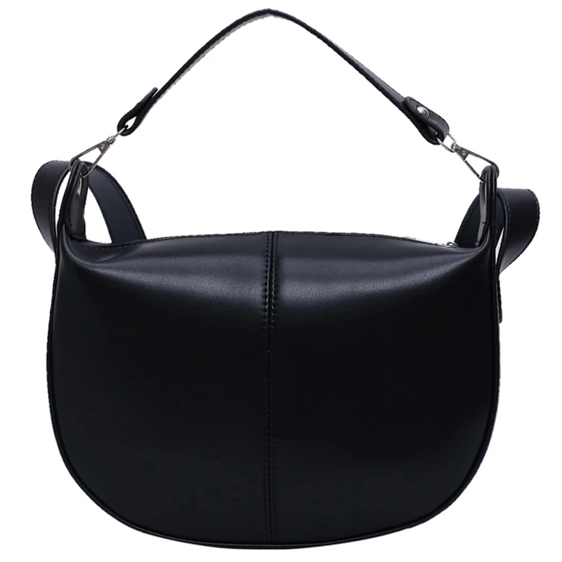 

2020 Latest Style Women Handbag Solid Color PU Leather Saddle Bags Small Lady Shoulder Leather Hand Bags