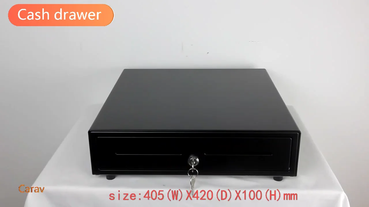 Black Color Rj11 Port Cash Register Drawer 5 Bills 8 Coins Cash Drawer