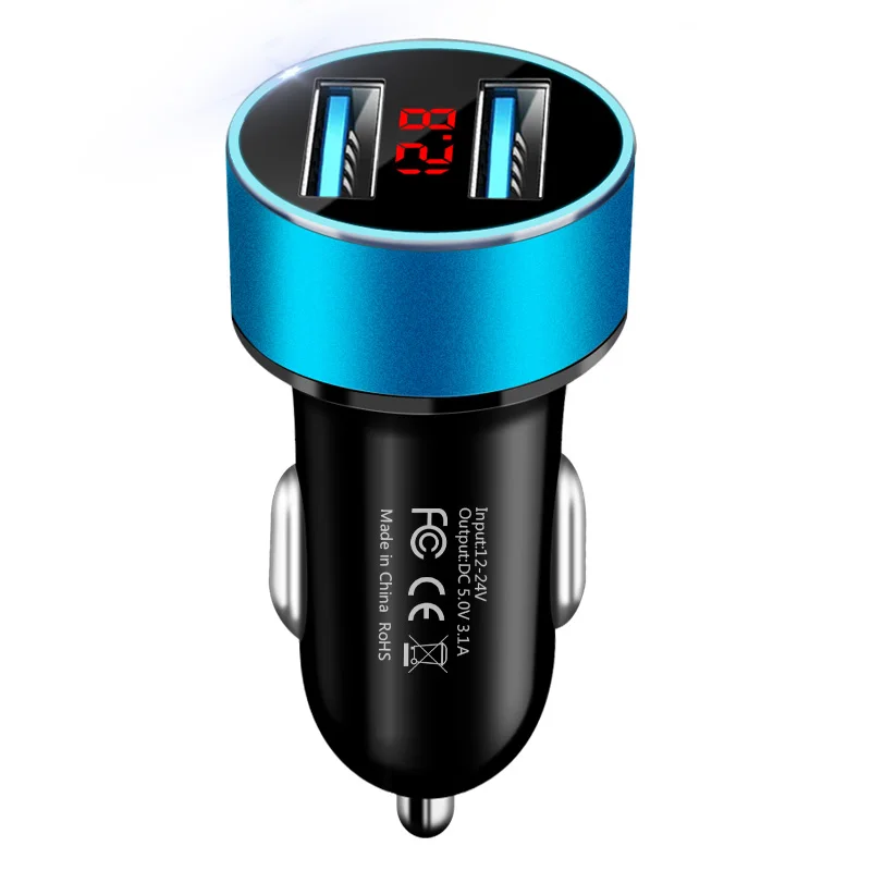 

Hot Sale New Premium Dual USB Phone Charger and Metal Car Charger for Smart Phone