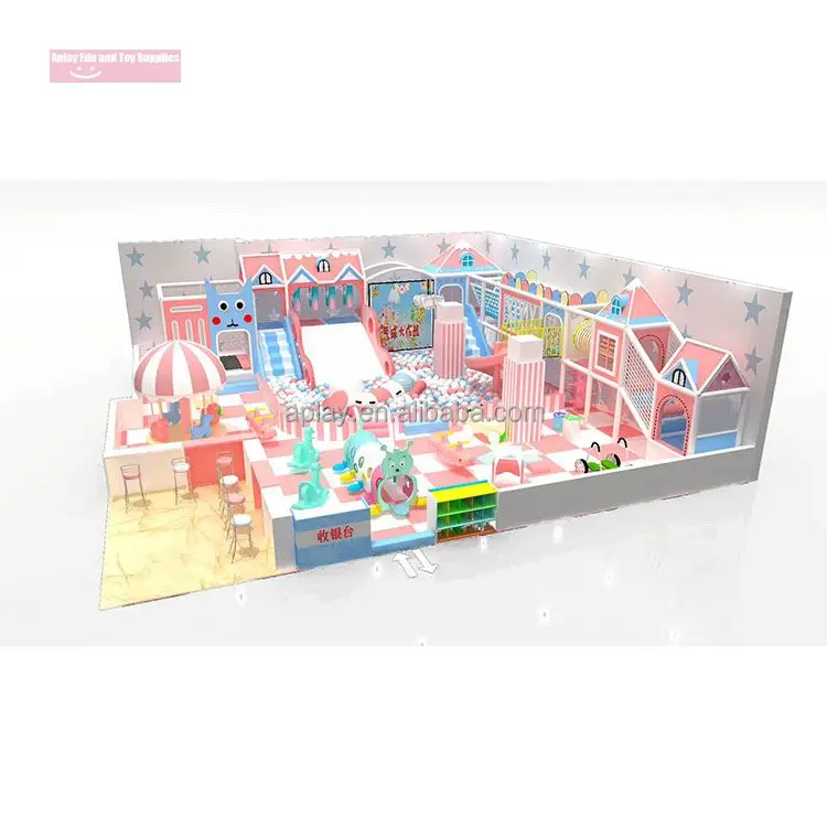 

Design indoor pink playground, Customized