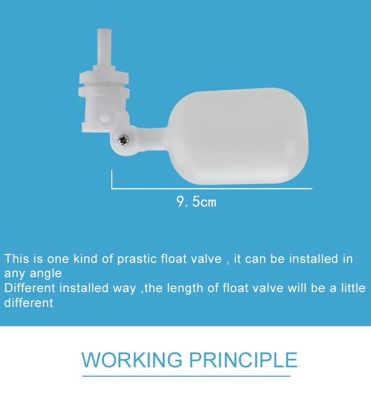 Water Dispenser 1/4" Small Plastic Hydraulic Float Valve For Water Tank