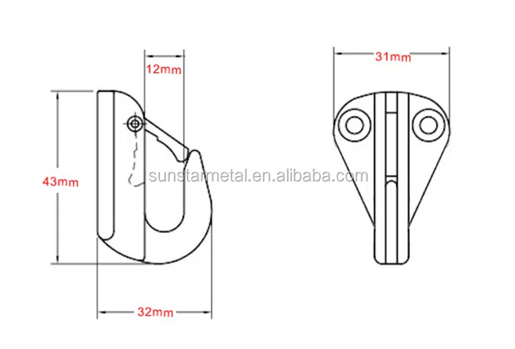 Fender Spring Hook carabiner