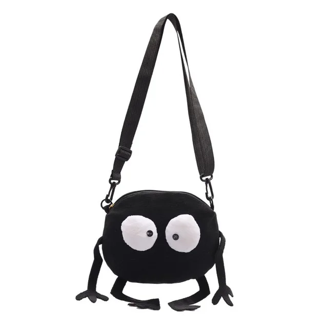 

Personality funny canvas small bag female fashion student foreign girl Single Shoulder Messenger small round bag, Customizable