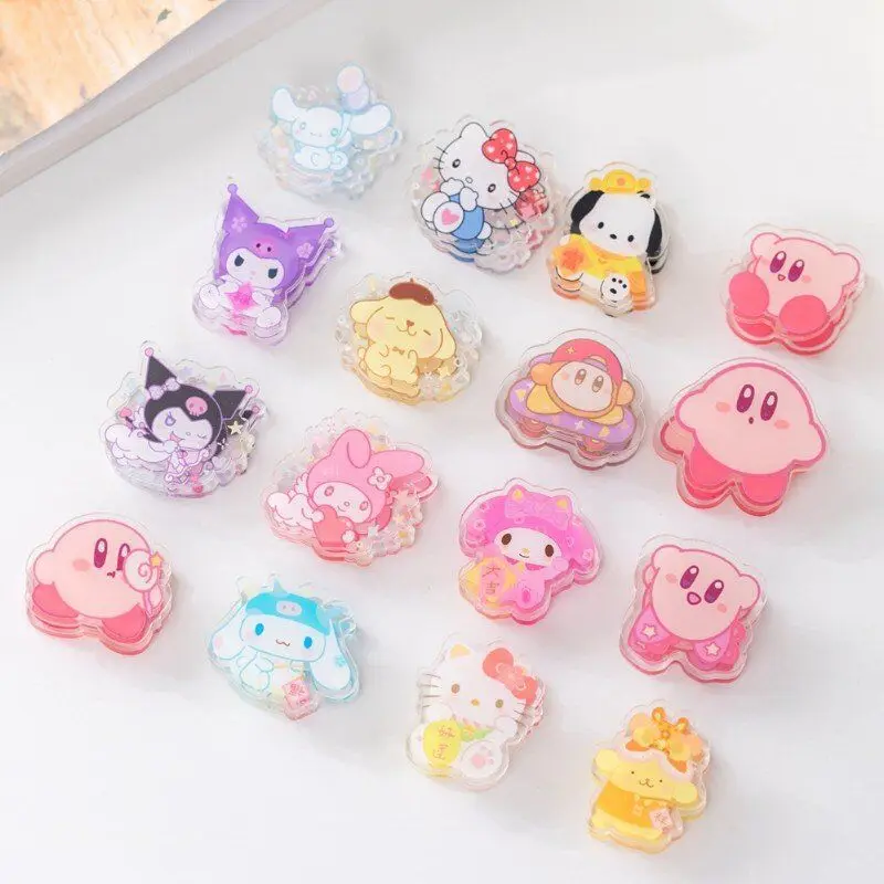 

Vigreat Kawaii Double Sided Print Clear Epoxy Acrylic Clips Custom Shape Paper Plastic Clips
