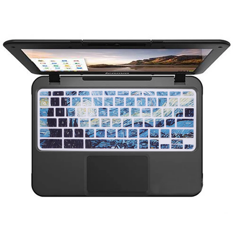Waterproof Silicone Stylish Design Keyboard Covers Keypad Skin Protective For Lenovo Chromebook