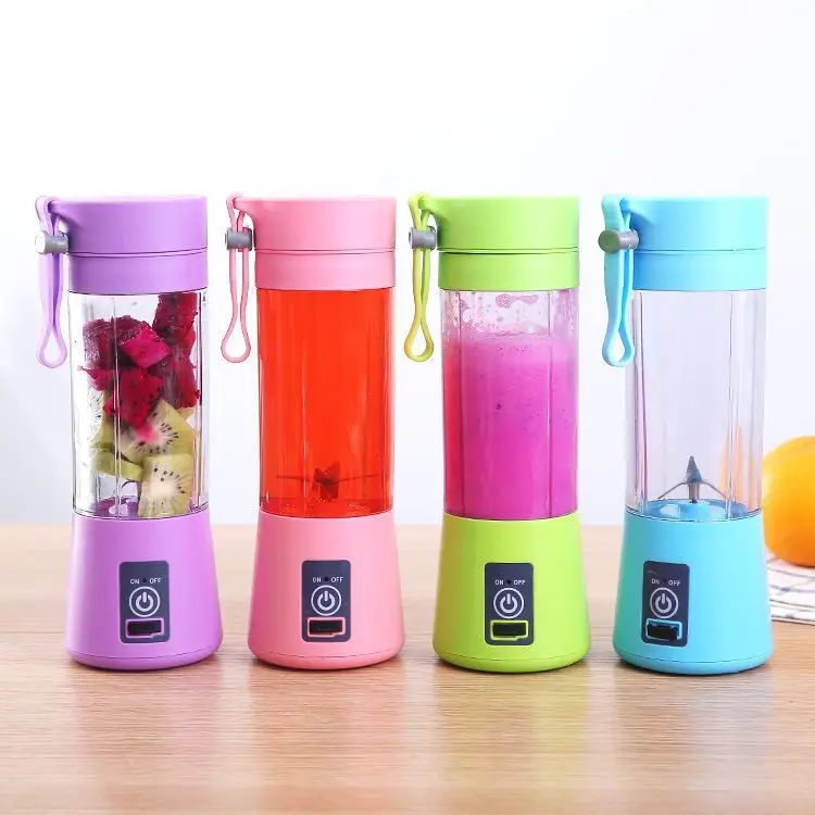 

Electric Mini Ice Bottle Blender Home USB 6 Blades Juicer Cup Machine Portable Fruit Juice Blenders Fruit Tools