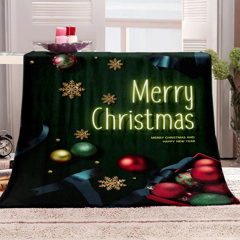

Christmas Atmosphere Home Background Decoration Blanket Custom Gift Photo Digital Printing Flannel/wool Baby Blanket 130*100cm