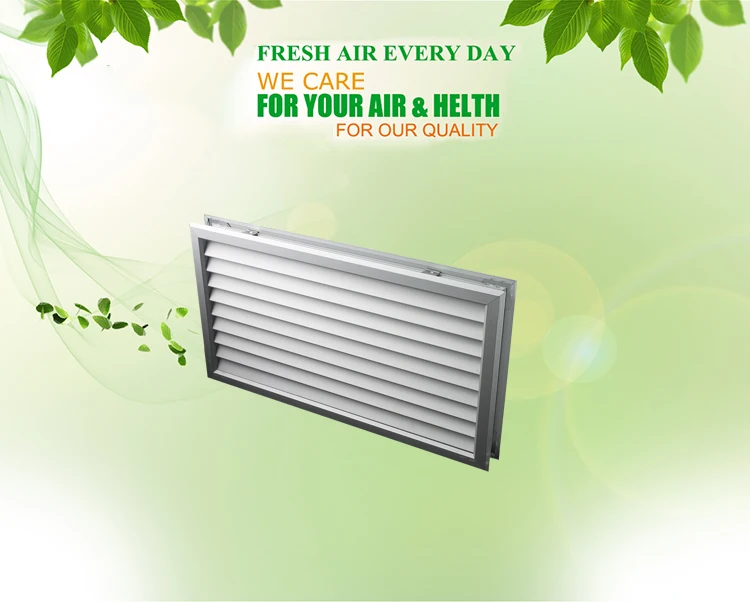 Decorative Adjustable Aluminum Air Vent Grille Bathroom Door