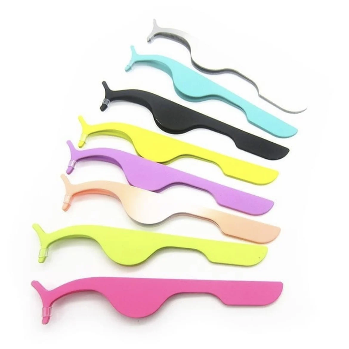 

New super personalized eyelash tweezers eyelash strip tweezers soft glitter false eyelashes tweezer