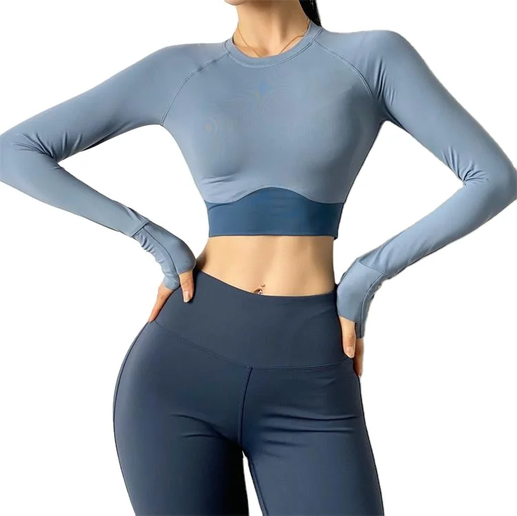 

Fashion Activewear Workout Women Yoga Sexy Sports Top Fitness Crop Top Gym Shirt, Blue, pink