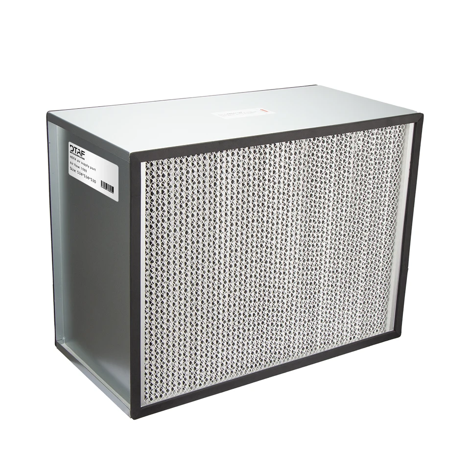 China Factory Price Deep Pleat Hepa Box air Filter Laminar Flow Hood Hepa Filter H14