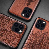 

Real Natural Custom Engraved Printed Blank Wood Mobile Phone For Iphone 11 Pro Max Wood Case With TPU