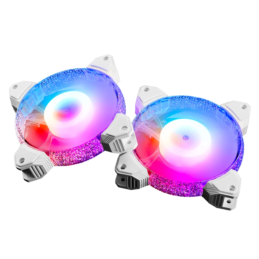 

RGB Cooling Fan 120mm cpu cooler 6pin for Computer Case, Rainbow