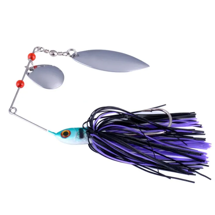 

9cm 18G Silicon Skirt Jig Spoon Spinner Fishing Lures Buzz Baits spinner bait with skirt rubber fishing jig