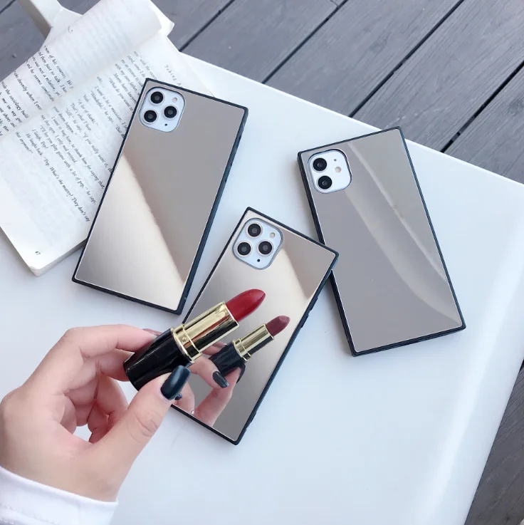 

For iPhone Cases Makeup Mirror Cell Phone Cover Shell for iPhone 12 11