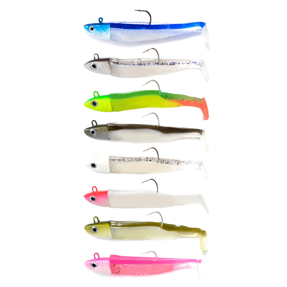 

WATERBOY Tot Sales 7cm/9cm Black Minnow Bass Fishing Shad Swimbait Pike Jig Head Fishing Lure Soft Bait