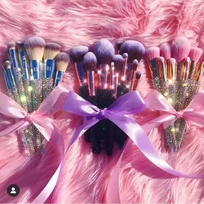 

Black Professional Makeup Brush Set With Case Makeup Brush Travel Case Private Label Custom Makeup Brush Case, Customized color