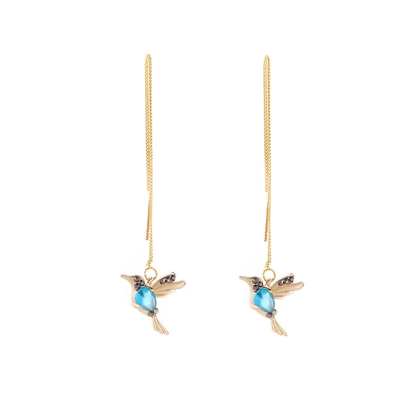 

Fashion Alloy Winged bird ears with zircon Earrings Jewelry For Women, Gold