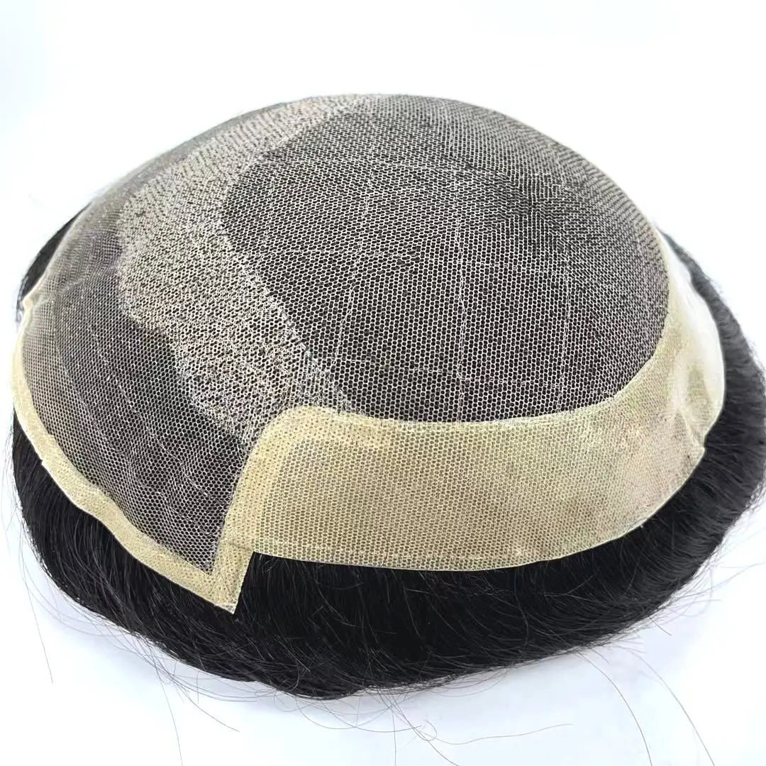 

DURO Octagon lace man hair wigs 100% human hair toupee durable lace poly coated for men toupee